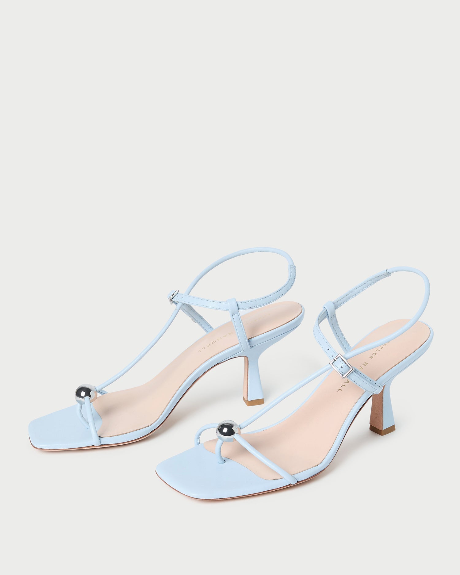 Triana Blue Leather Mid-Heel Sandal | Loeffler Randall Women