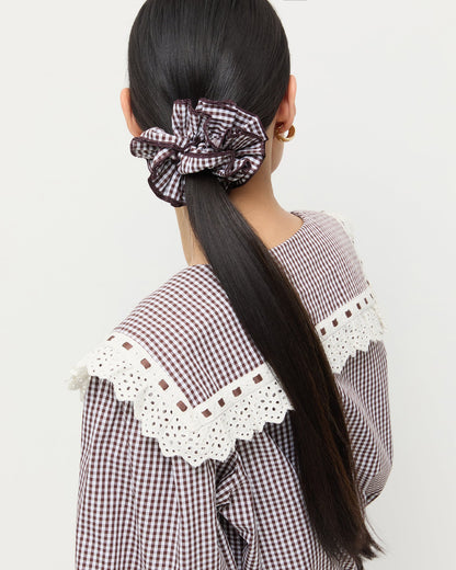 Felice Brown Gingham Layered Scrunchie | Loeffler Randall Women
