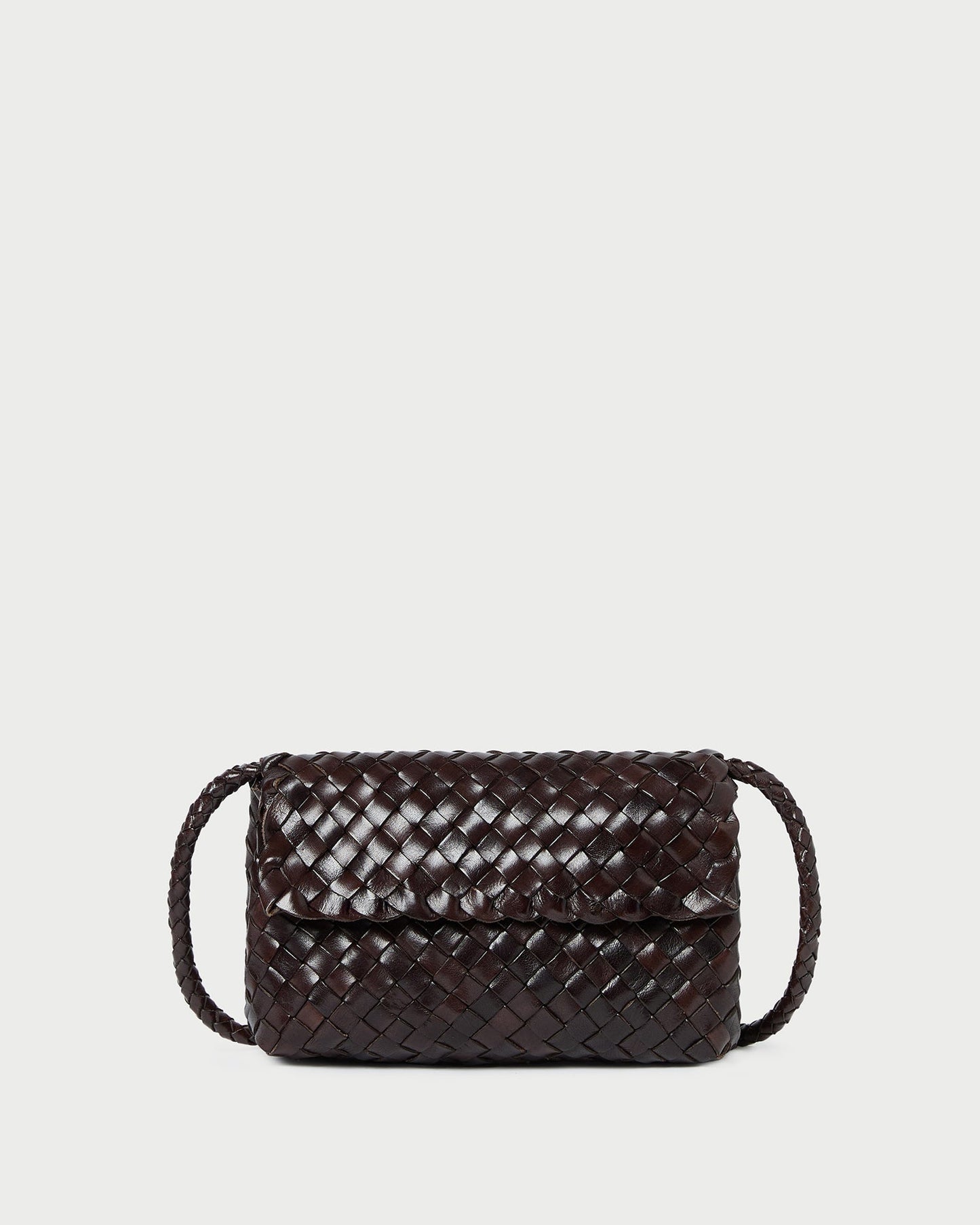 Vinnie Chocolate Woven Leather Crossbody | Loeffler Randall Women