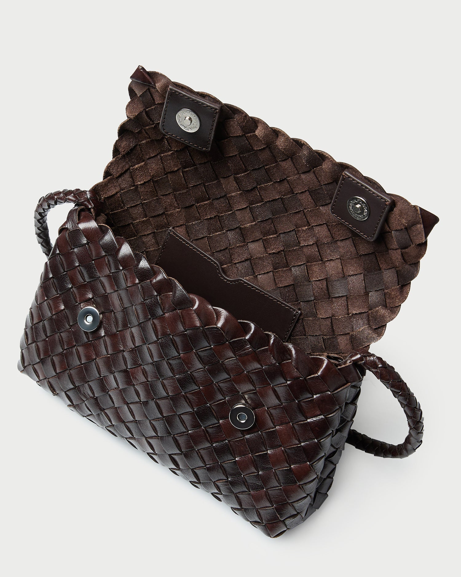 Vinnie Chocolate Woven Leather Crossbody | Loeffler Randall Women
