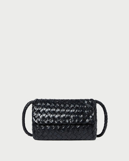 Vinnie Black Woven Leather Crossbody | Loeffler Randall Women