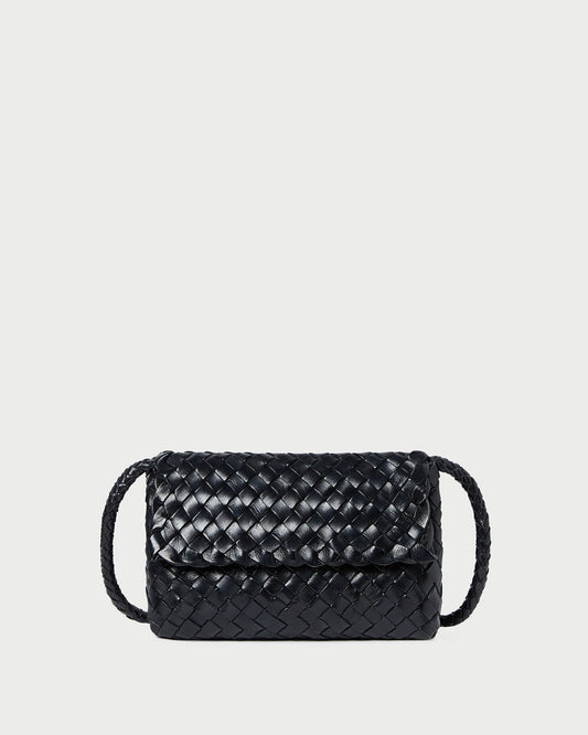 Vinnie Black Woven Leather Crossbody | Loeffler Randall Women