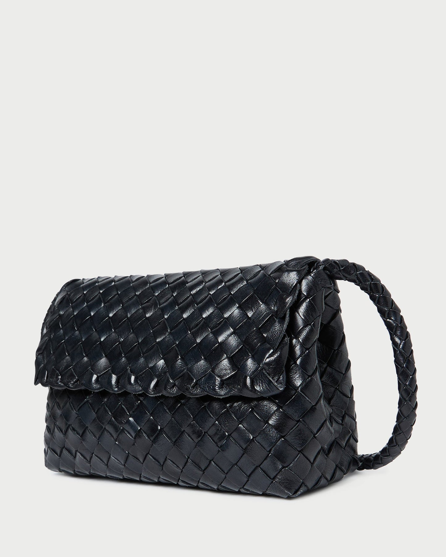 Vinnie Black Woven Leather Crossbody | Loeffler Randall Women