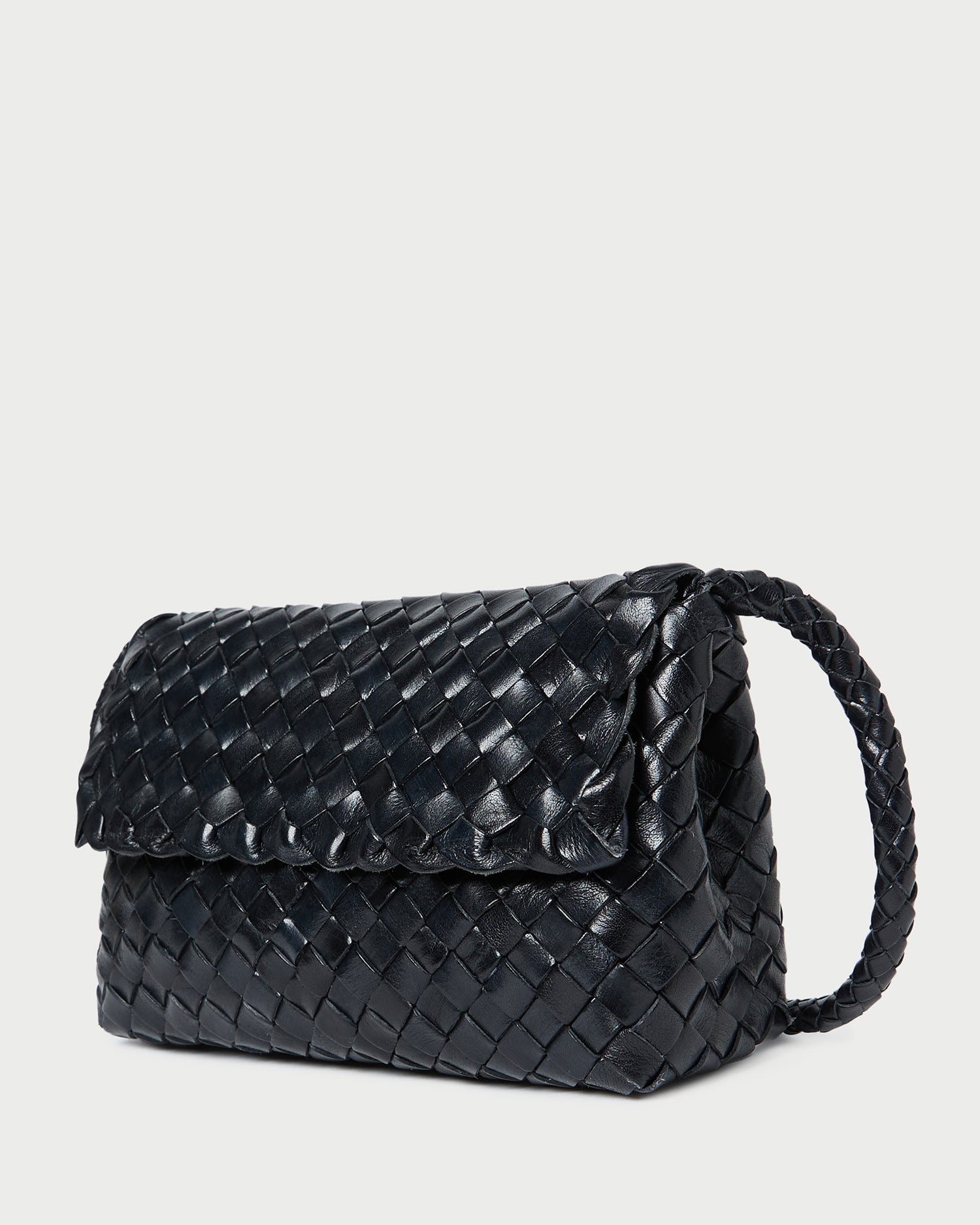 Vinnie Black Woven Leather Crossbody | Loeffler Randall Women