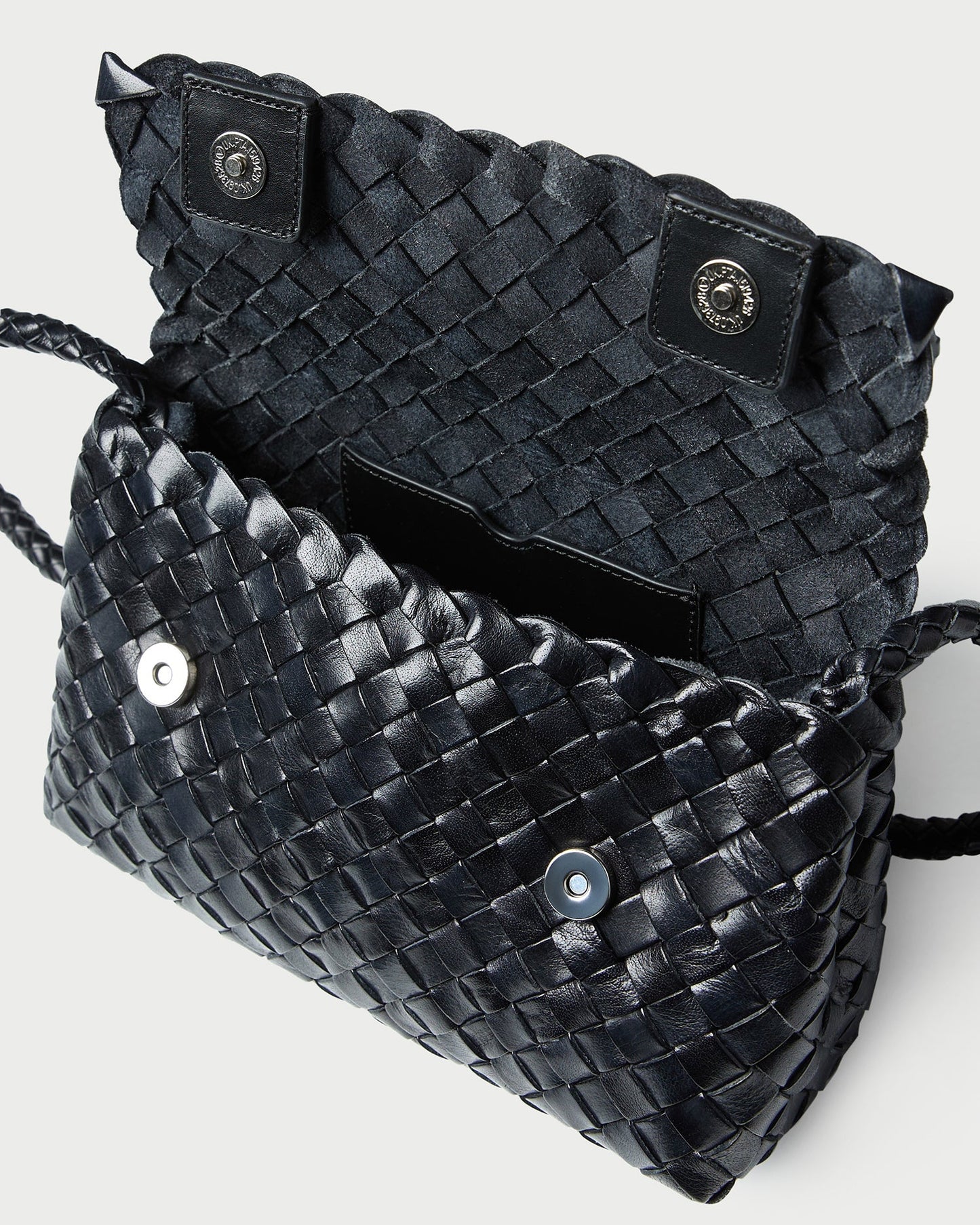 Vinnie Black Woven Leather Crossbody | Loeffler Randall Women