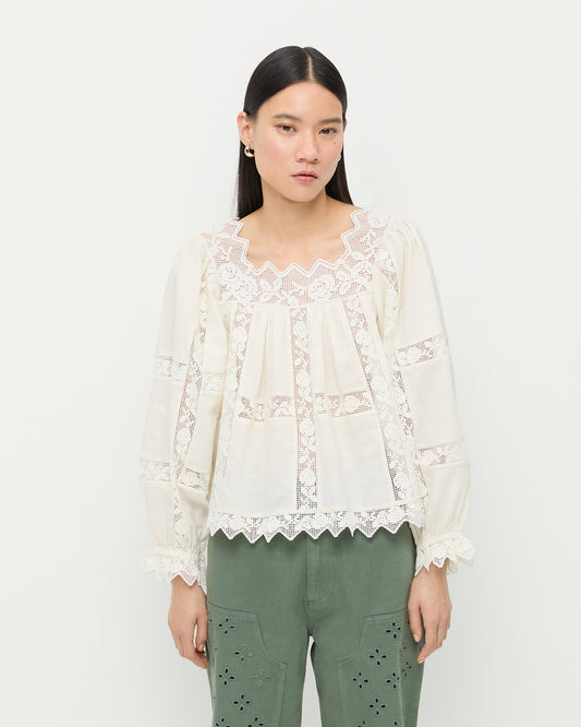 Pauline Embroidered Lace Blouse | Loeffler Randall Women