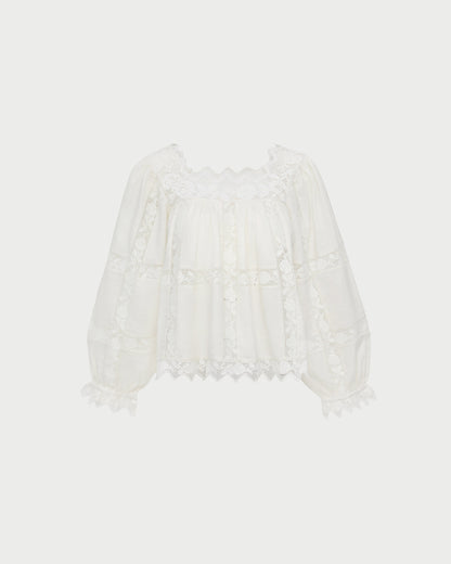 Pauline Embroidered Lace Blouse | Loeffler Randall Women