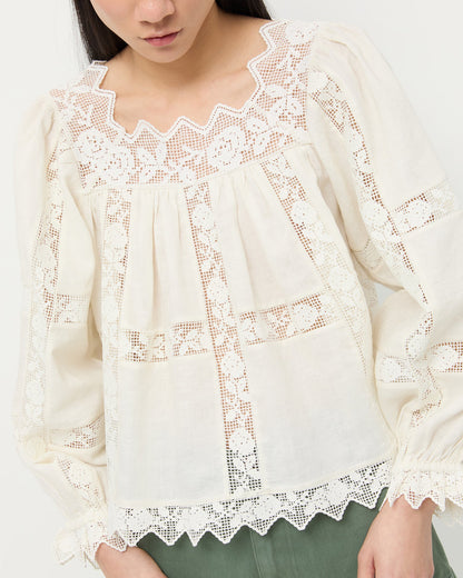 Pauline Embroidered Lace Blouse | Loeffler Randall Women