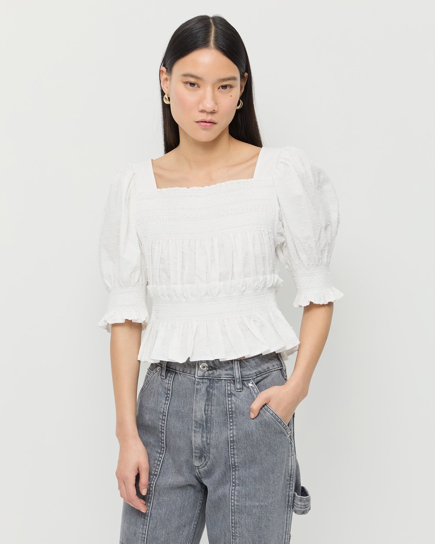 Nicola Smocked Blouse | Loeffler Randall Women
