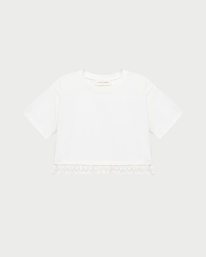 Junie Lace Trim Tee | Loeffler Randall Women