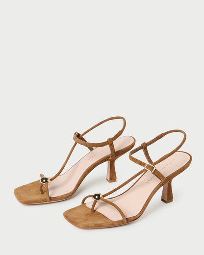 Triana Cacao Suede Mid-Heel Sandal | Loeffler Randall Women