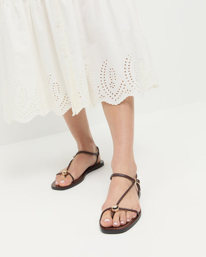 Lara Espresso Leather Sandal | Loeffler Randall Women