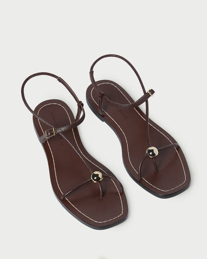 Lara Espresso Leather Sandal | Loeffler Randall Women