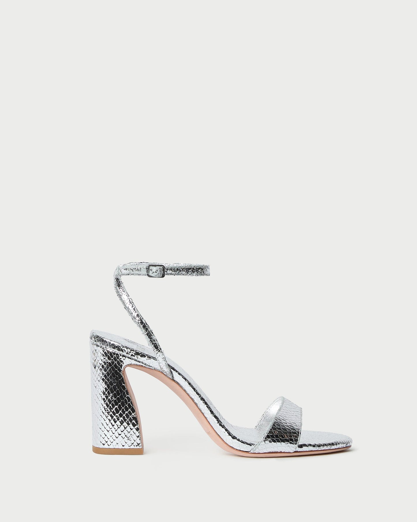 Malia Silver Snake Embossed Sandal | Loeffler Randall Women