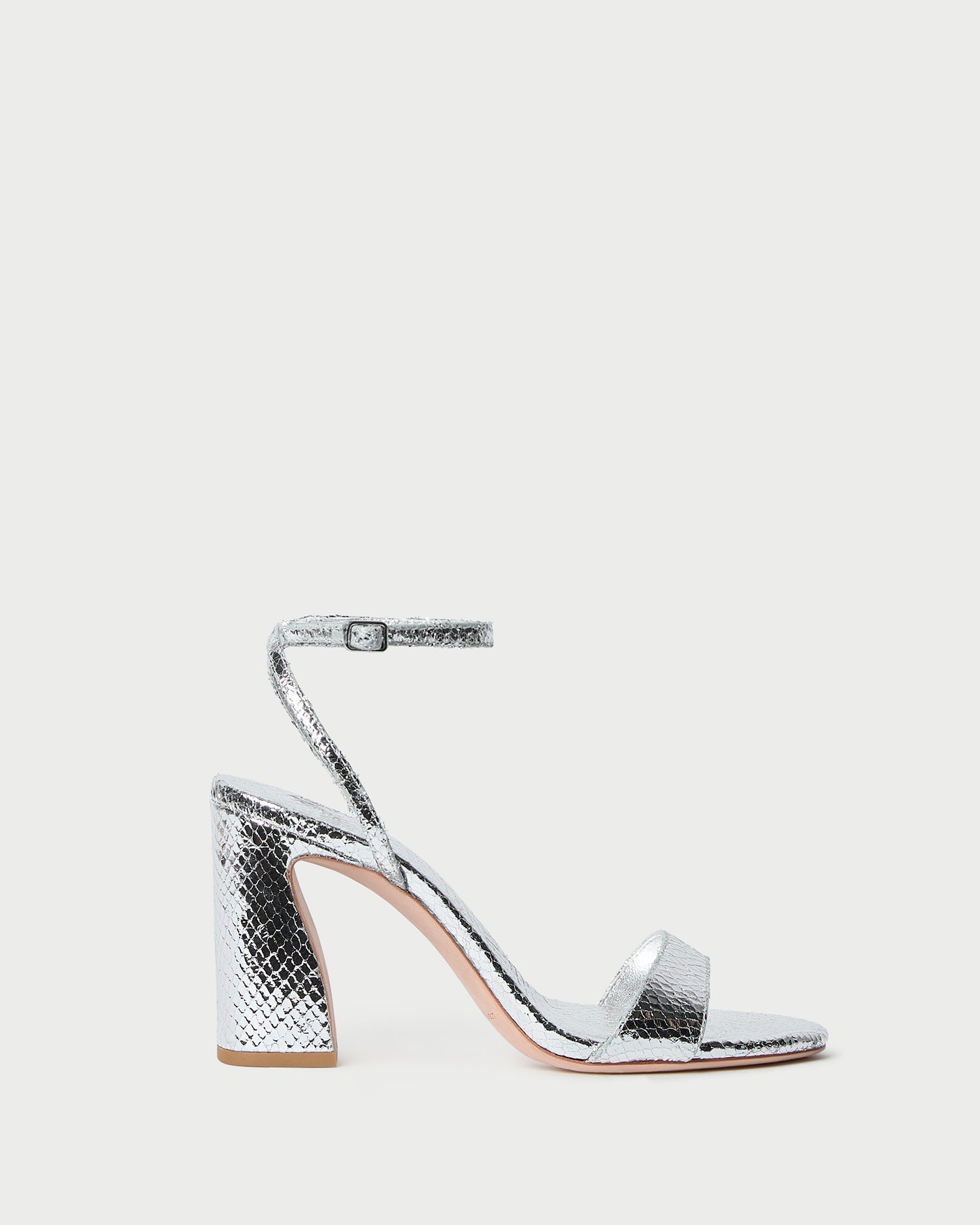 Malia Silver Snake Embossed Sandal | Loeffler Randall Women