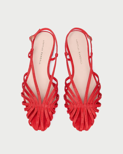 Devon Red Moiré Slingback Sandal | Loeffler Randall Women