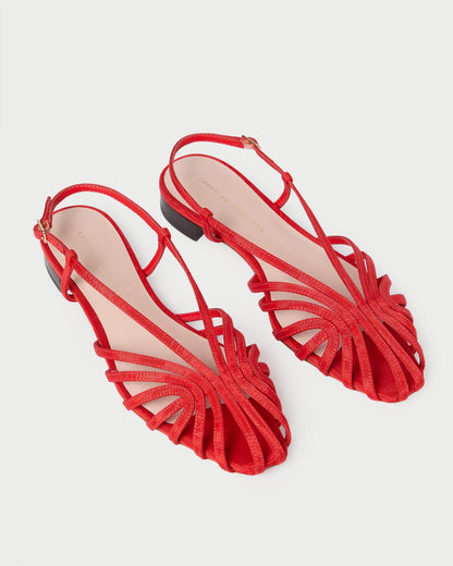 Devon Red Moiré Slingback Sandal | Loeffler Randall Women