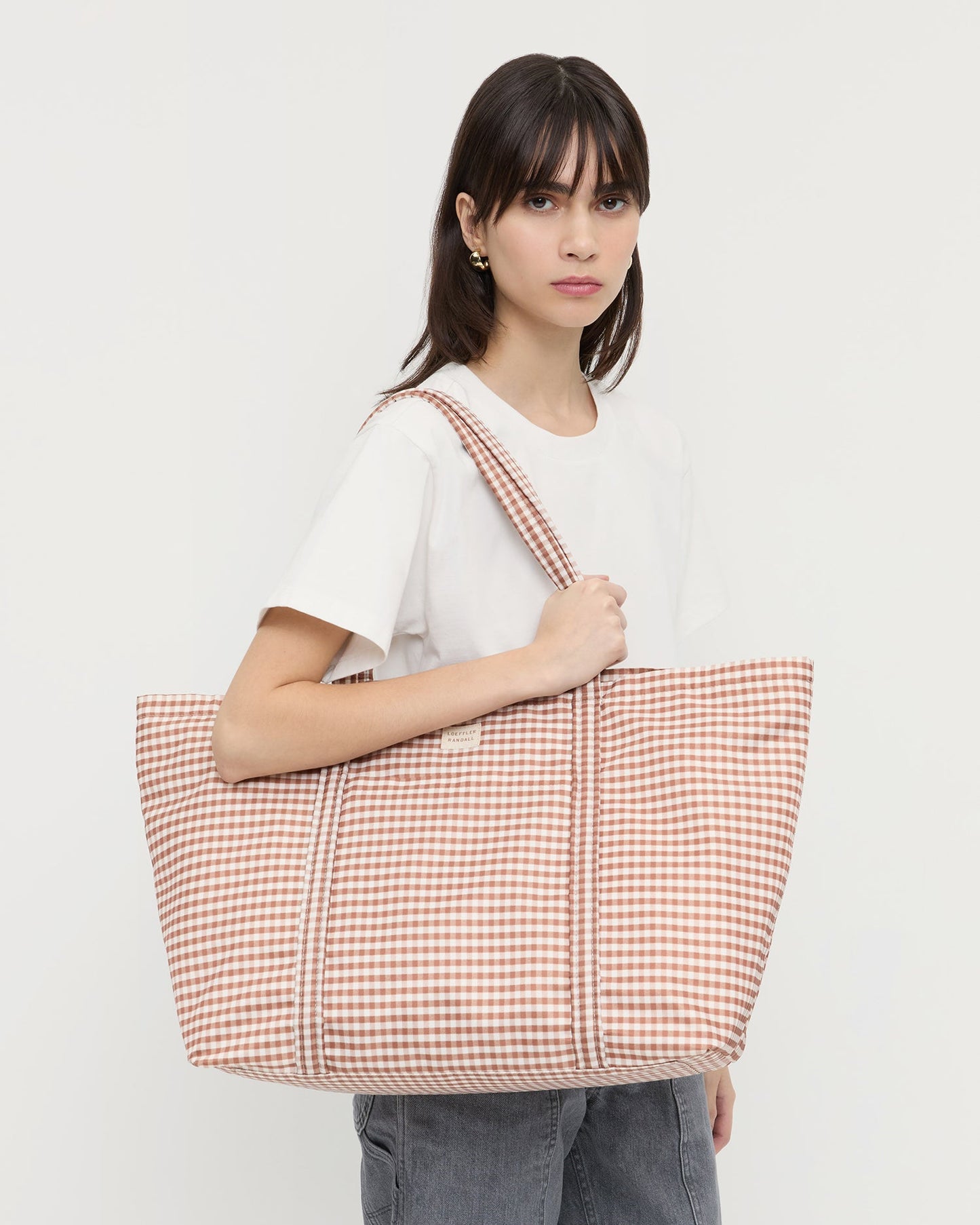 Dina Brown Gingham Travel Tote | Loeffler Randall Women