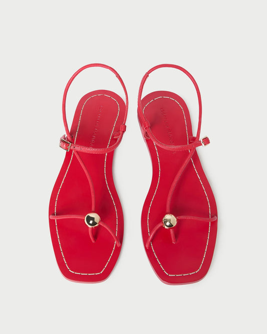 Lara Red Leather Sandal | Loeffler Randall Women