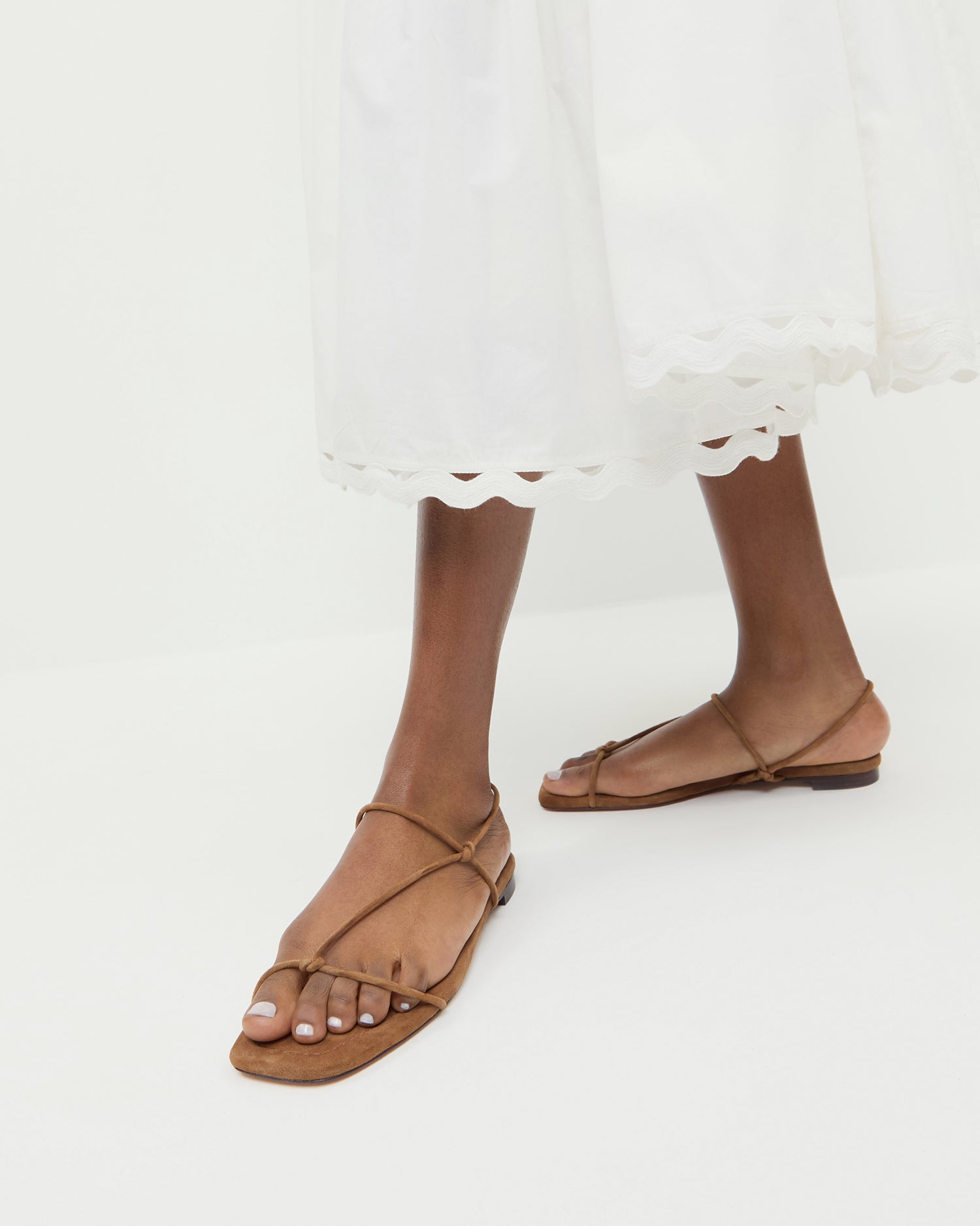 Eleanor Cacao Suede Strappy Sandal | Loeffler Randall Women