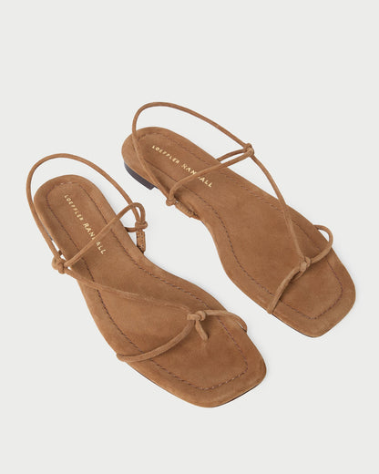 Eleanor Cacao Suede Strappy Sandal | Loeffler Randall Women