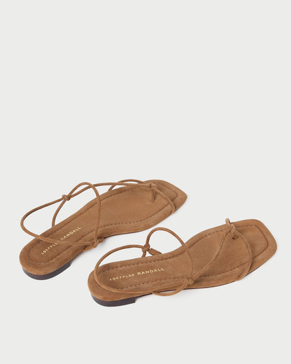 Eleanor Cacao Suede Strappy Sandal | Loeffler Randall Women