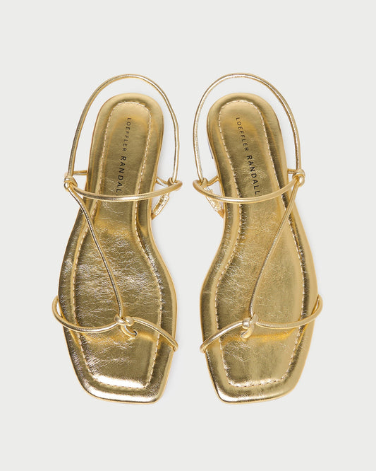Eleanor Gold Strappy Sandal | Loeffler Randall Women