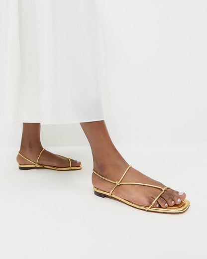 Eleanor Gold Strappy Sandal | Loeffler Randall Women