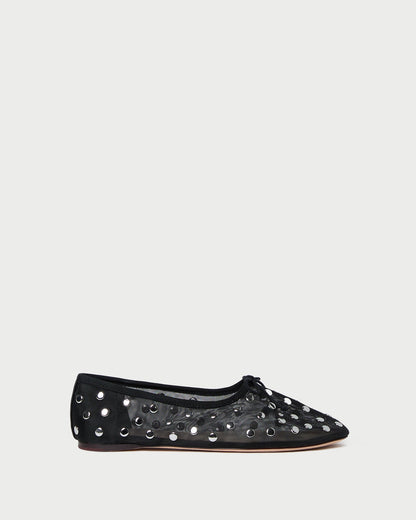 Landon Black/Silver Mesh Ballet Flat | Loeffler Randall Women