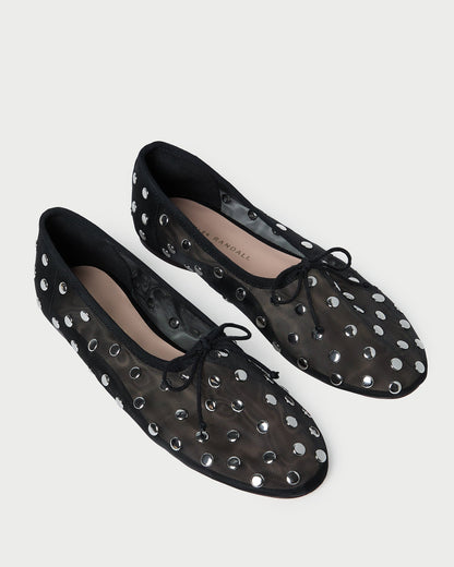 Landon Black/Silver Mesh Ballet Flat | Loeffler Randall Women