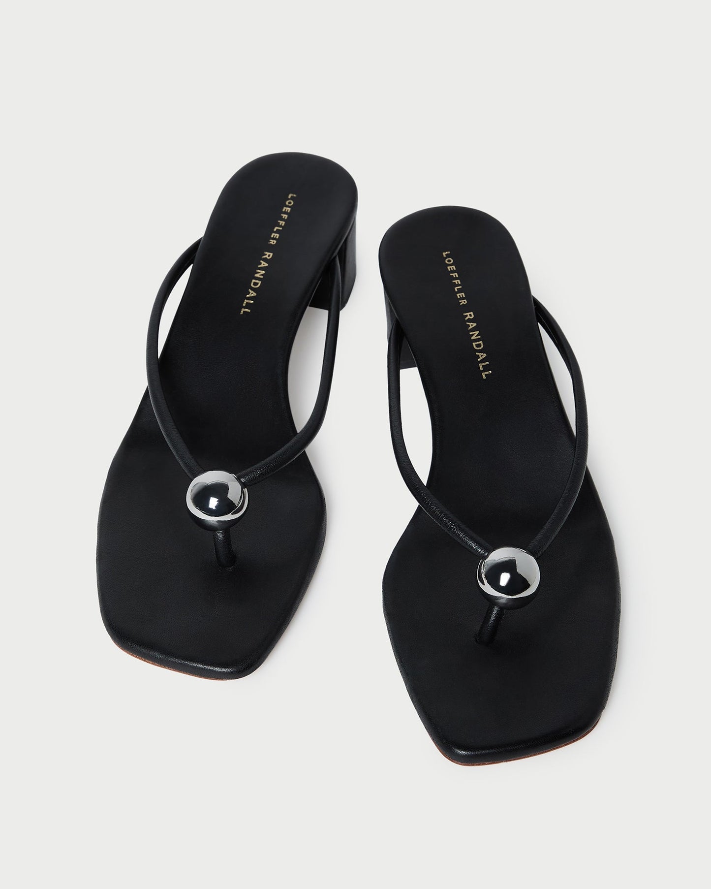 Odessa Black Leather Heeled Sandal | Loeffler Randall Women