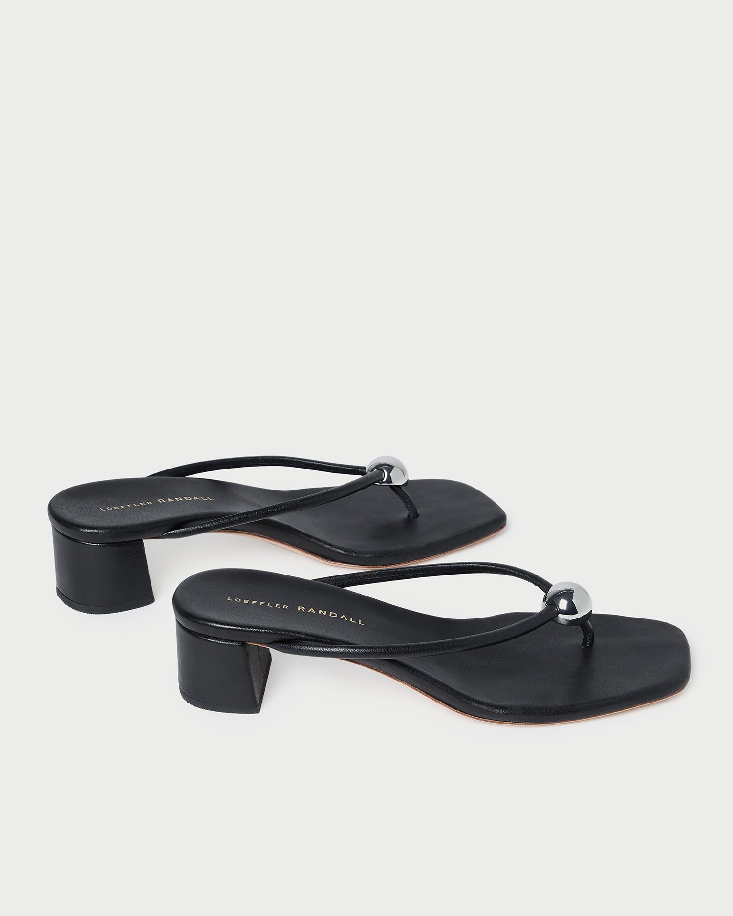 Odessa Black Leather Heeled Sandal | Loeffler Randall Women
