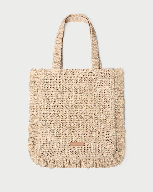 Justine Natural Crochet Ruffle Tote | Loeffler Randall Women