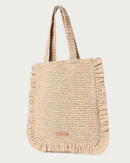 Justine Natural Crochet Ruffle Tote | Loeffler Randall Women