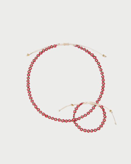 Flora Red/White Beaded Set | Loeffler Randall Women