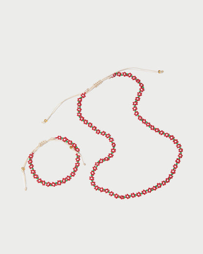 Flora Red/White Beaded Set | Loeffler Randall Women