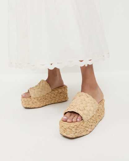 Aaron Natural Braided Straw Mule | Loeffler Randall Women