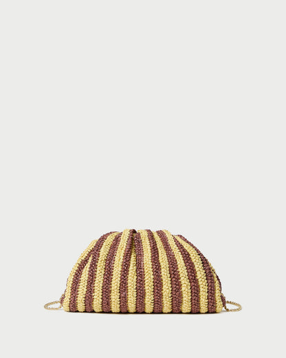 Bailey Brown/Butter Stripe Dome Clutch | Loeffler Randall Women