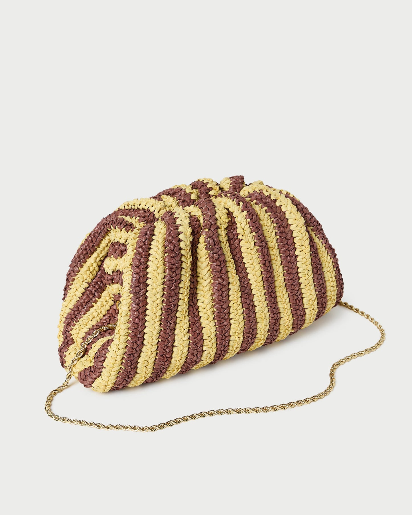 Bailey Brown/Butter Stripe Dome Clutch | Loeffler Randall Women
