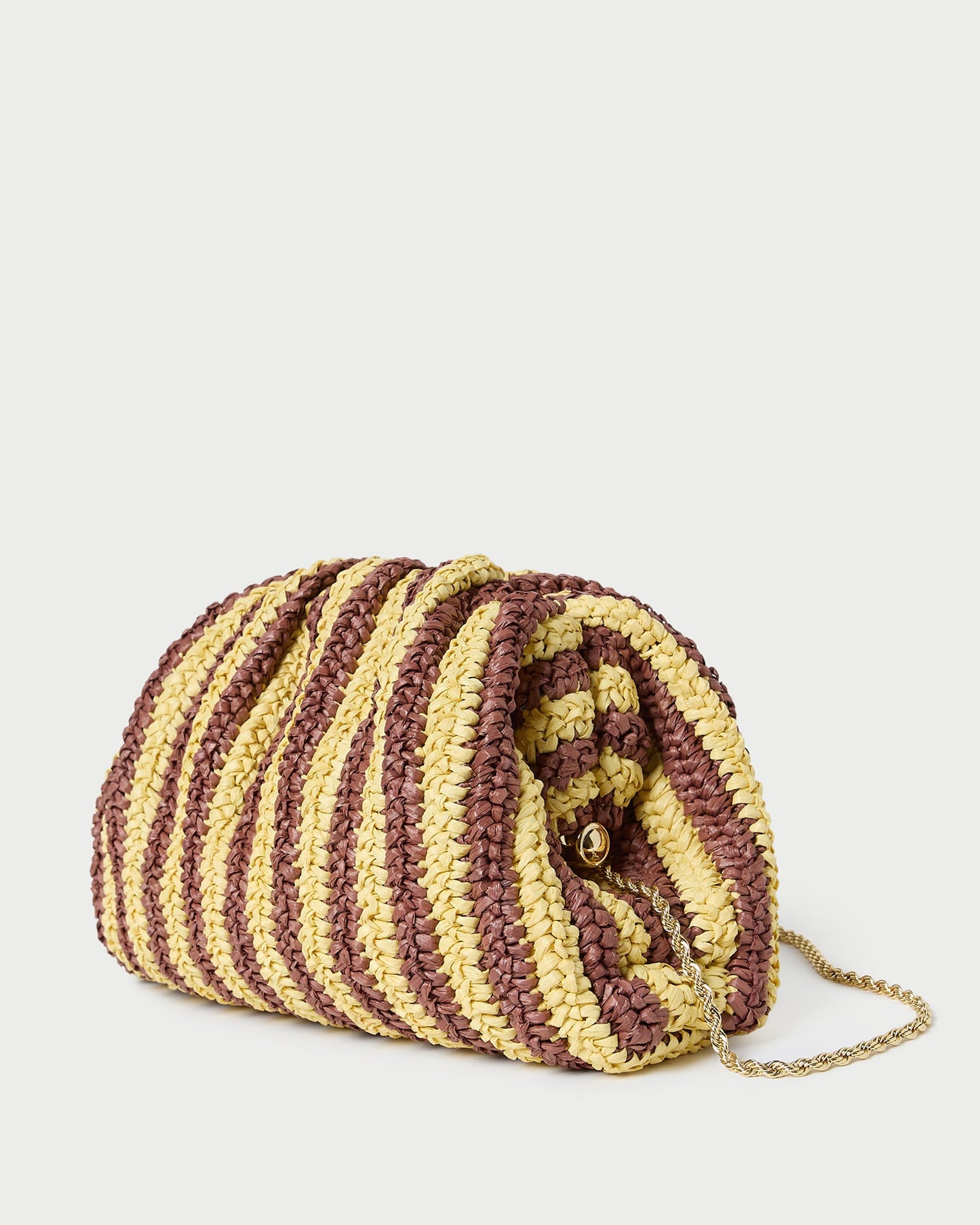 Bailey Brown/Butter Stripe Dome Clutch | Loeffler Randall Women