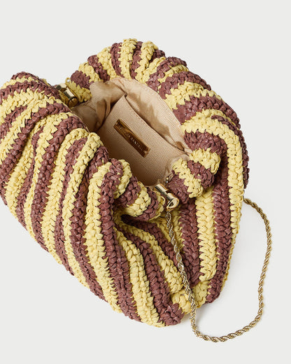 Bailey Brown/Butter Stripe Dome Clutch | Loeffler Randall Women