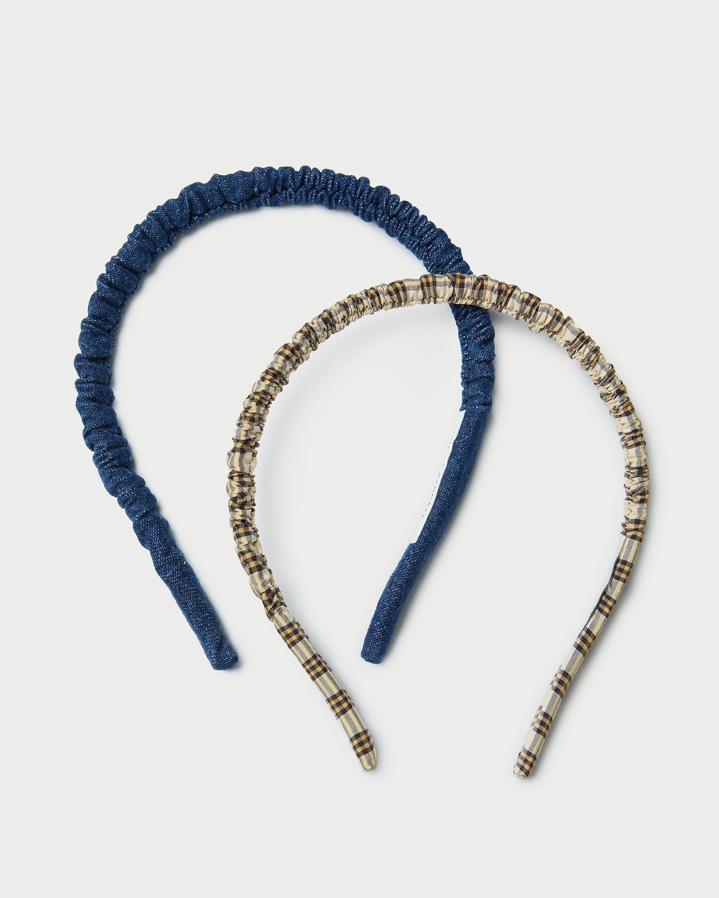 Sabine Denim/Butter Plaid Headband Set | Loeffler Randall Women