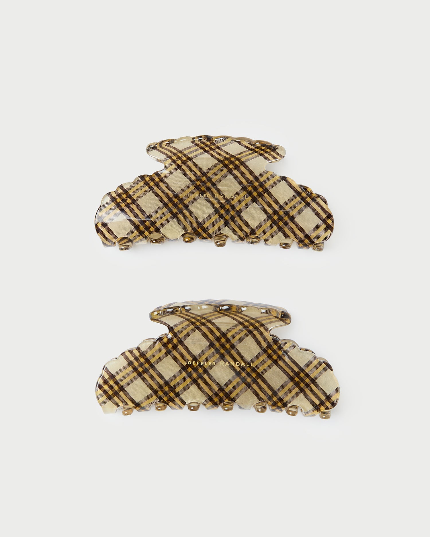 Yuri Butter Plaid Hair Clip Set | Loeffler Randall Women