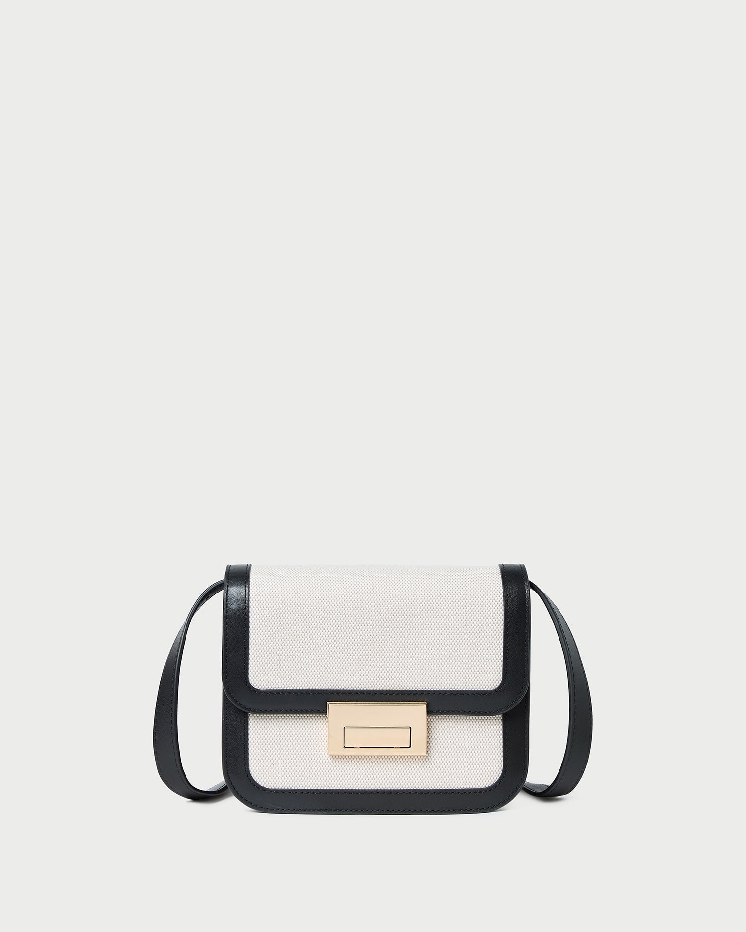 Desi Black/Natural Canvas Crossbody | Loeffler Randall Women