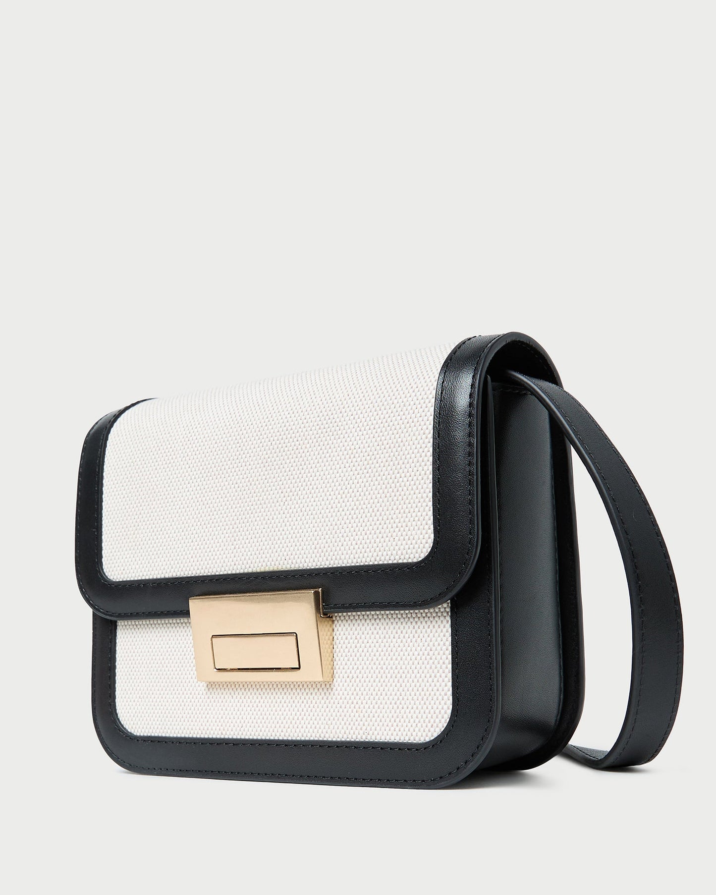 Desi Black/Natural Canvas Crossbody | Loeffler Randall Women