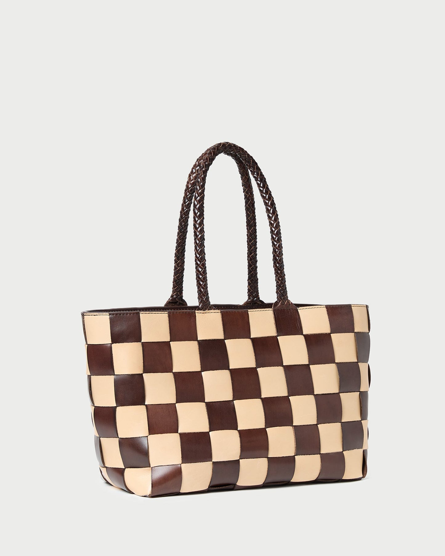 Klara Brown/Butter Woven Leather Tote | Loeffler Randall Women