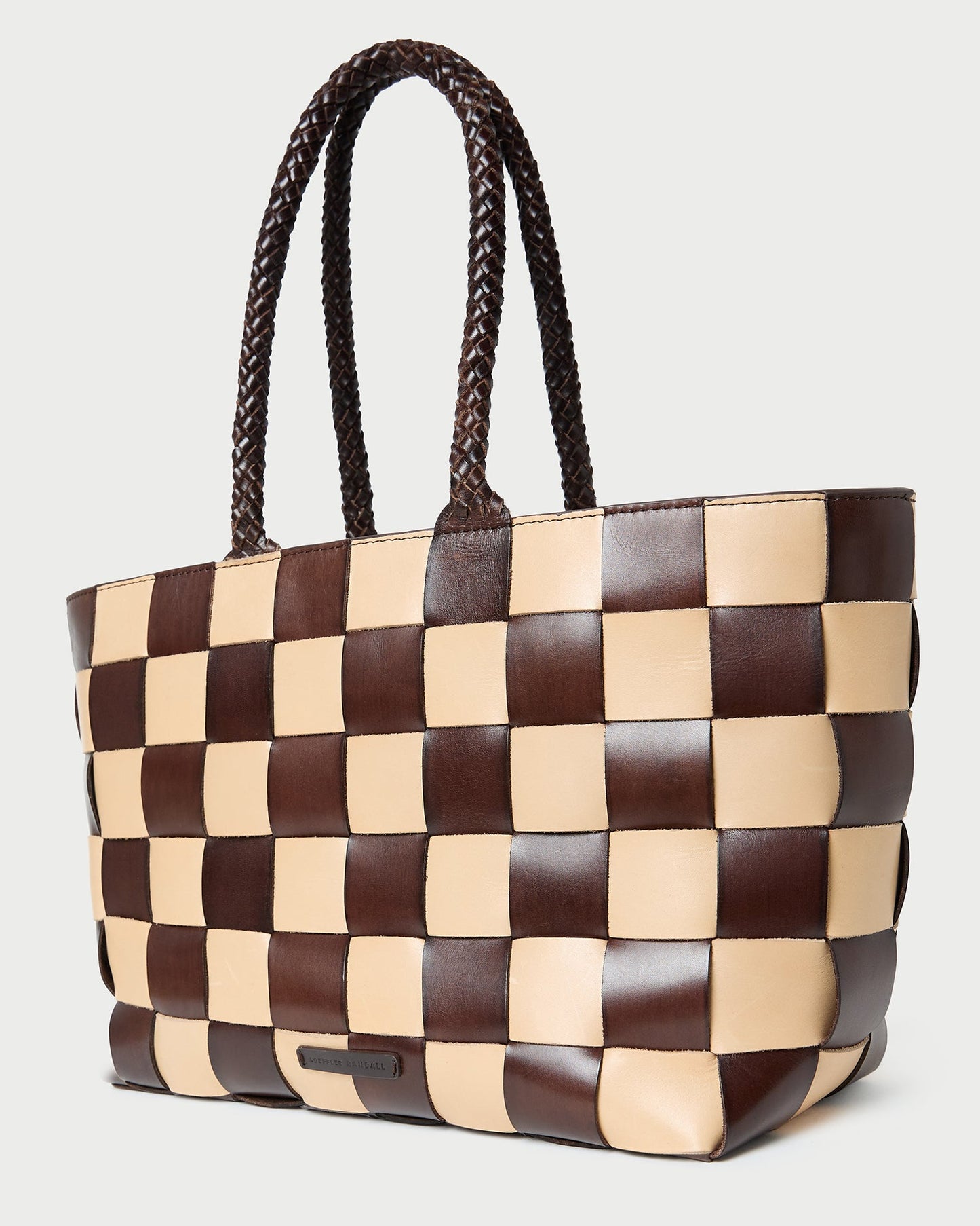 Klara Brown/Butter Woven Leather Tote | Loeffler Randall Women