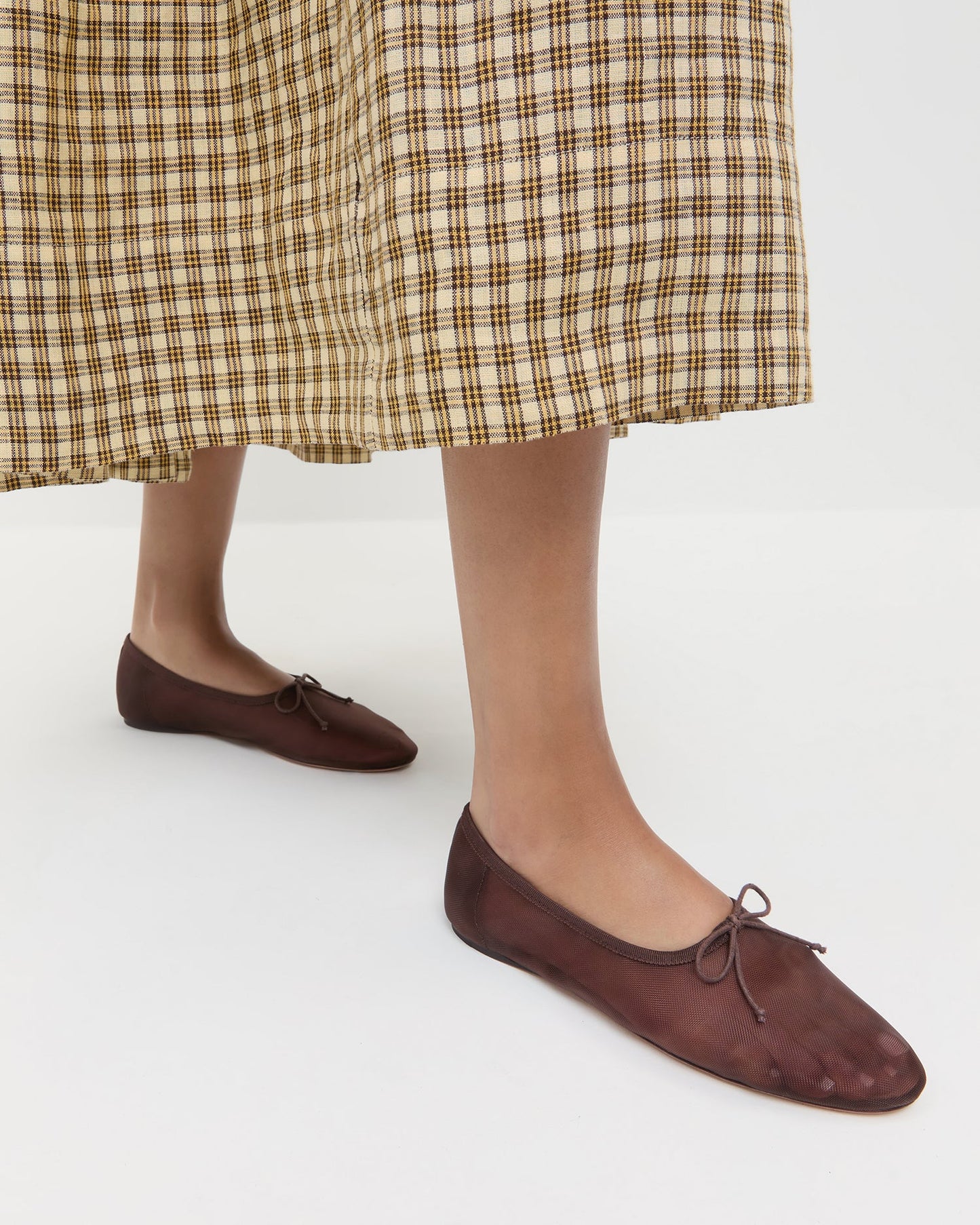 Landon Chocolate Mesh Ballet Flat | Loeffler Randall Women