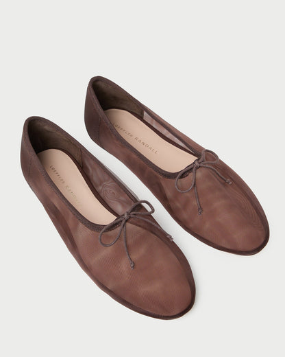 Landon Chocolate Mesh Ballet Flat | Loeffler Randall Women