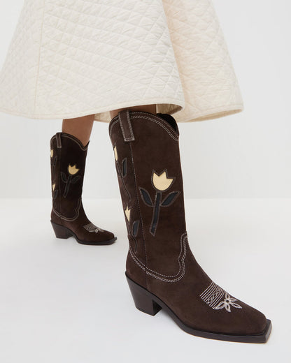 Wilder Brown Suede Tulip Boot | Loeffler Randall Women